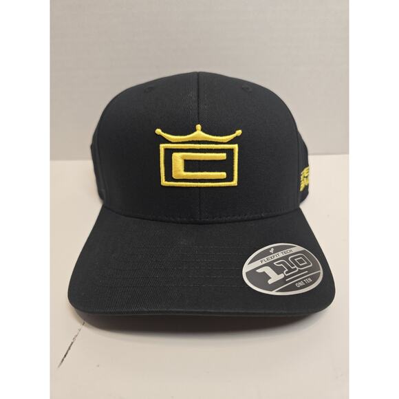 New Cobra Tour Exclusive Golf Hat Cap Snapback Black Flexfit 110 Speed Back - Picture 1 of 5